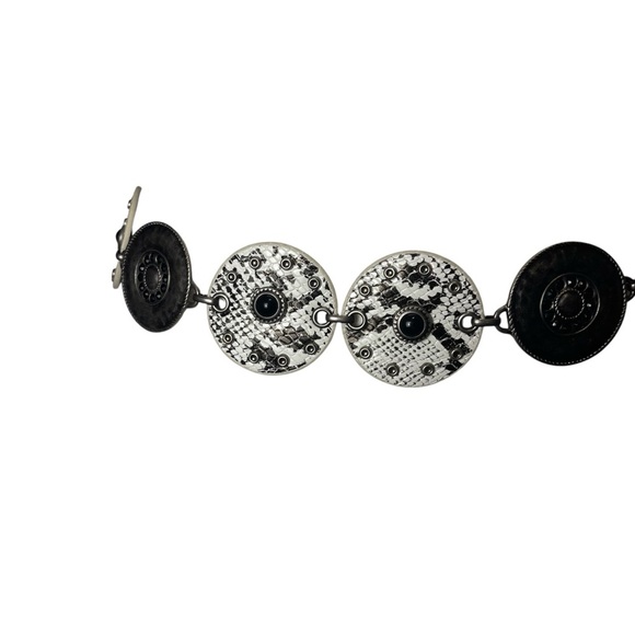 Vintage‎ Faux Snakeskin and Metal Slouchy Women’s Belt *M0235 - Picture 4 of 4